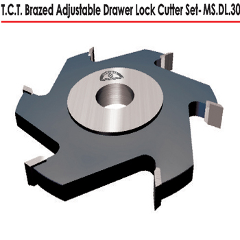 TCT Brazed Adjustable Drawer Lock Cutter-Set-MS.DL.30