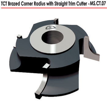 TCT Brazed Corner Radius With Straight Trim Cutter - MS.CT.07